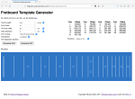 A screenshot of a fretboard editor in a browser. Shows a diagram of a fretboard, and controls that let you set things like scale-length, how many frets, inlays etc.